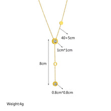 Load image into Gallery viewer, 316L Stainless Steel Roman Numeral Dial Zircon Long Pendant Necklace for Women Fashion Girls Clavicle Chain Jewelry Gift
