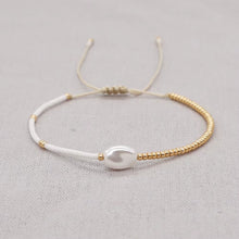 Load image into Gallery viewer, Baroque Pearl Bracelet Simple Thin Bracelets for Women Fashion Jewelry Gift Miyuki Seed Beads Adjustable Pulseras