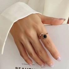 Load image into Gallery viewer, 2025 New Classic Black Disc Roman Numeral Stainless Steel Open Rings Gothic Girls Fashion Jewelry Party Luxury Rings for Woman