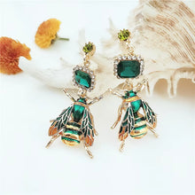 Load image into Gallery viewer, Personality Earrings for Women Luxury Fashion Crystal Insect Bee Eardrop Dangle Earring Statement Earrings Pendant
