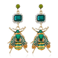 Load image into Gallery viewer, Personality Earrings for Women Luxury Fashion Crystal Insect Bee Eardrop Dangle Earring Statement Earrings Pendant
