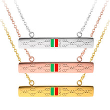 Load image into Gallery viewer, Luxury Gold Color Pendant Necklace Square Shape Love Charm Pendant Necklace for Men Woman Jewelry Gift
