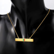 Load image into Gallery viewer, Luxury Gold Color Pendant Necklace Square Shape Love Charm Pendant Necklace for Men Woman Jewelry Gift
