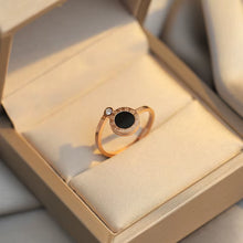 Load image into Gallery viewer, 2025 New Classic Black Disc Roman Numeral Stainless Steel Open Rings Gothic Girls Fashion Jewelry Party Luxury Rings for Woman
