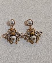 Load image into Gallery viewer, Luxury Crystal Pearl Bee Drop Dangle Earring Jewelry for Women Party Gift
