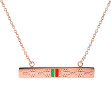 Load image into Gallery viewer, Luxury Gold Color Pendant Necklace Square Shape Love Charm Pendant Necklace for Men Woman Jewelry Gift
