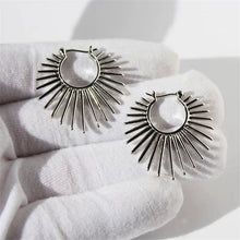 Load image into Gallery viewer, Metal Exaggerated Fan-Shaped Earrings for Women with Geometric Irregularly Shaped Earrings and Jewelry Accessories Gift
