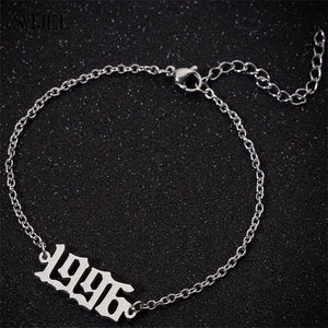 Special Date Year Number Bracelet Women/Men Armband 1980 to 2000