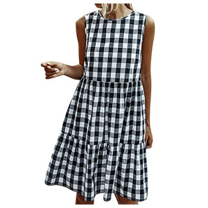 Women's Plaid Sleeveless Sundress