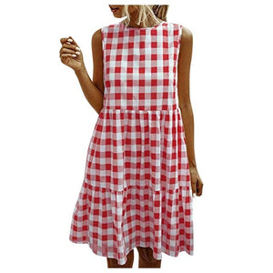Women's Plaid Sleeveless Sundress