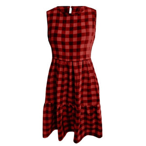 Women's Plaid Sleeveless Sundress