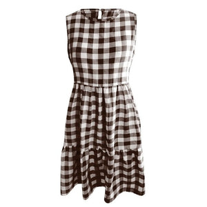 Women's Plaid Sleeveless Sundress