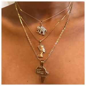 3 Pcs/Set Vintage Multilayer Gold Necklace