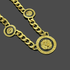 Fashion  Dripping Lion Head Necklace Men And Women Clavicle Sweater Chain