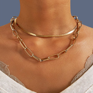 Fashion Asymmetric Lock Necklace for Women