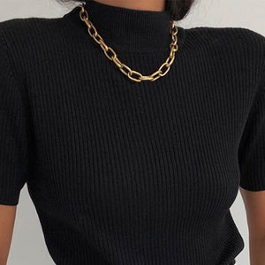 Fashion Asymmetric Lock Necklace for Women