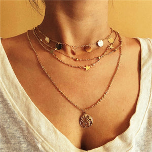 Fashion Asymmetric Lock Necklace for Women