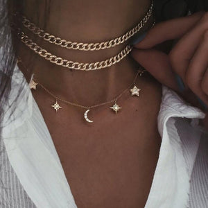 Fashion Asymmetric Lock Necklace for Women