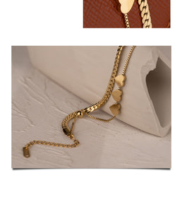 2021 Romantic Heart Bracelet 18K Gold Plated Charm
