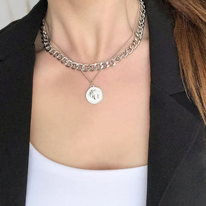 Fashion Asymmetric Lock Necklace for Women