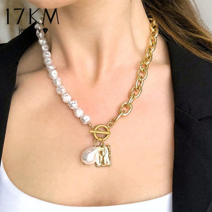 Fashion Asymmetric Lock Necklace for Women