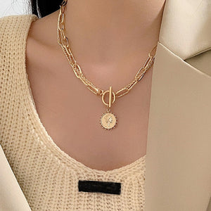 Fashion Asymmetric Lock Necklace for Women