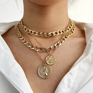 Fashion Asymmetric Lock Necklace for Women