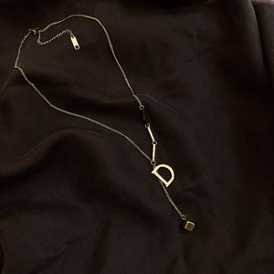 Classic 2021 new classic titanium steel D letter pendant Necklace for woman fashion